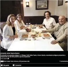  ??  ?? ¿Planes? En Facebook, el licenciado Armando Guerra compartió una imagen donde está con la maestra Ysais, Lu Villegas y Arturo García.