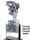  ??  ?? The European Open Beach Champs trophy