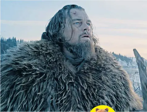  ?? Revenant, ?? The battle in the Alaskan wilderness between man and bear was similar to a scene in The
starring Leonardo Dicaprio, above