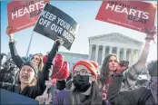  ?? JABIN BOTSFORD — GETTY IMAGES ?? Pro-Life protesters hold a rally in Washington.