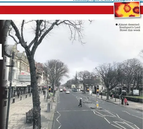  ??  ?? Almost deserted: Southport’s Lord Street this week
Left, Susannah Porter: ‘We have seen lots of residents doing all they can to support local businesses’
Far left, Chancellor Rishi Sunak