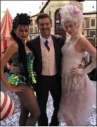  ??  ?? Caoife (right) pictured with Zac Effron and a fellow dancer on set.