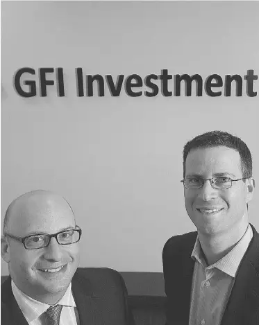  ?? PETER J. THOMPSON / NATIONAL POST ?? Daniel Goodman, left, and Effie Wolle of GFI Investment Counsel refuse to buy based on
market exposure, and focus their portfolio on high-quality equities instead.