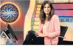  ?? ATRESMEDIA ?? Nuria Roca con ‘El Millonario’, en La Sexta, donde regresa hoy, en 2012.