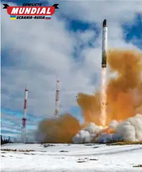  ?? ?? El misil alcanzó un objetivo en la península rusa de Kamchatka, en el Extremo Oriente, a más de 5,000 kilómetros de distancia