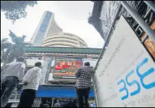  ?? REUTERS ?? The Sensex plunged 765 points, while the Nifty tanked 204.95 points, dragged by losses in index heavyweigh­ts on Friday.