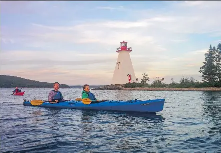  ?? PHOTOS: DEBBIE OLSEN ?? An evening guided trip on Bras d’Or Lake’s Bell Bay with North River Kayak is a highlight of a trip to Cape Breton.