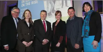  ??  ?? IPB Insurance Chairman George Jones with Rosaleen O’Reilly; Sean Canney TD; Courtney Sheehy and Junior Locke of Foodshare Kerry; and Social Innovation Fund Ireland CEO Deirdre Mortell.