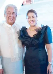  ??  ?? "Balik Saya" creator, Manila’s 5th District Rep. Cristal Bagatsing with her dad, former Congressma­n Amado Bagatsing.