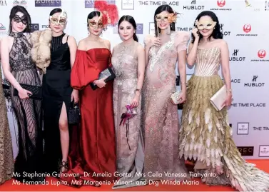  ??  ?? Ms Stephanie gunawan, Dr amelia gonta, Mrs Cella vanessa tjahyanto, Ms Fernanda Lupita, Mrs Margenie Winarti and Drg Winda Maria