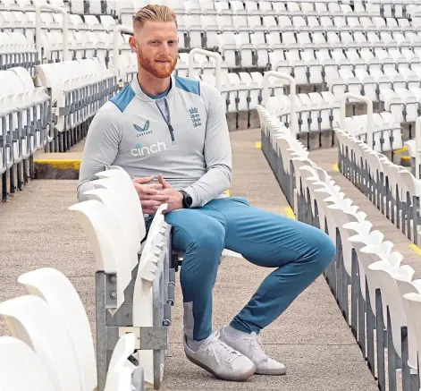  ?? ?? POSITIVE APPROACH: New England Test captain Ben Stokes insists he can use all his experience­s to help him succeed in his latest role and turn around the struggling team’s fortunes.