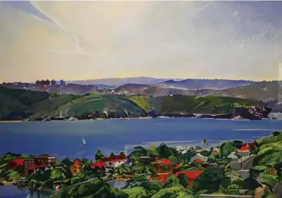  ?? PHOTOS: CONTRIBUTE­D ?? Red roofs Watsons Bay by Michael Winter at The Arts Gallery USQ.