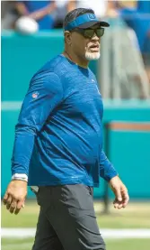  ?? DOUG MURRAY/AP ?? Colts head coach Frank Reich hired Hall of Fame center Kevin Mawae to his staff in 2021.