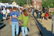  ?? REGISTER CITIZEN FILE PHOTO ?? The third week of The Marketplac­e on Franklin Street in Torrington. The last week of the event, which ran each Thursday through the summer, was held this past week.