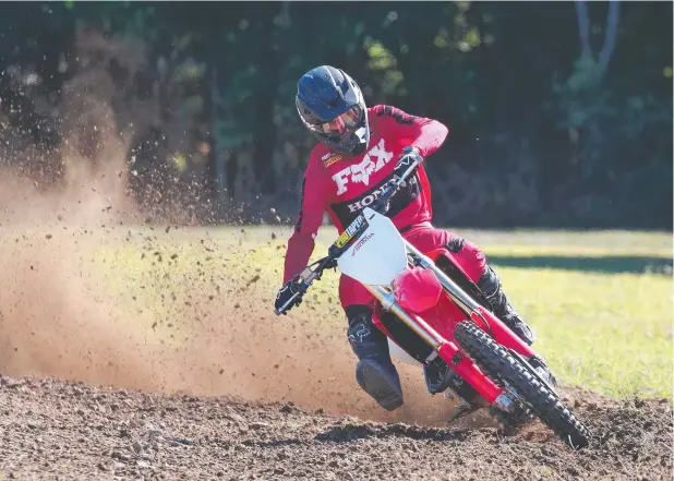  ?? Picture: BRENDAN RADKE ?? DIRTY DEEDS: Mitch Evans returned home to Wrights Creek after the coronaviru­s pandemic postponed races in the internatio­nal MXGP championsh­ip.