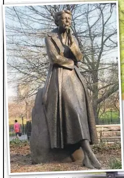  ?? ?? Eleanor Roosevelt Monument in Riverside Park.