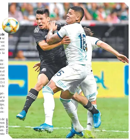  ?? ?? La Albicelest­e goleó 4-0 al Tricolor en su último enfrentami­ento, hace tres años, en un amistoso.