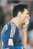  ?? Afp ?? Lionel Messi pensó que en el 2014 ganaría su primer Mundial.