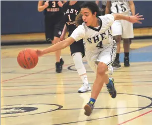  ?? File photo by Ernest A. Brown ?? The Shea girls basketball team earned a spot in tonight’s Donaldson-Lynch Tournament title game thanks to an aggressive man-to-man defense which stymied Tolman Friday night.