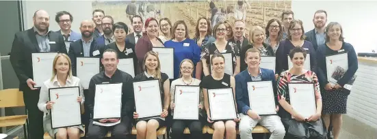  ??  ?? Locals Elena Kelareva, Kate Wallis, Pollyanna Gibson and Shane Paynter formed part of 27 graduates from this year’s Gippsland Community Leadership Program.