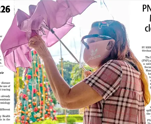  ?? PHOTOGRAPH BY YUMMIE DINGDING FOR THE DAILY TRIBUNE @tribunephl_yumi ?? AFTER tropical storm “Pepito” brought days of heavy rain, many pedestrian­s look forward to sunny afternoons.