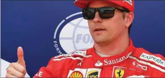  ??  ?? Raikkonen is on his first pole in nine years