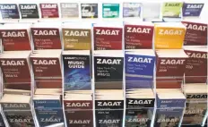  ?? Michael Falco / New York Times ?? Zagat books in printed form have been popular guides for dining and entertainm­ent over the decades.