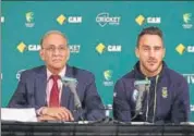  ?? GETTY IMAGES ?? Cricket South Africa CEO Haroon Lorgat had left after not getting a broadcaste­r for the Global T20 League.