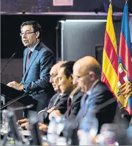  ?? FOTO: FC BARCELONA ?? Josep Maria Bartomeu tiene novedades en mente para la junta directiva