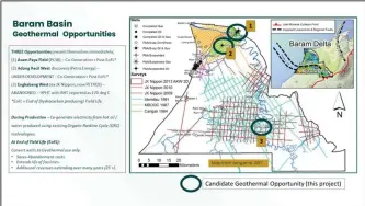  ?? ?? Illustrati­on provided by Curtin Malaysia shows the existing subsurface data and locations of fields across the Baram Delta.