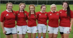  ??  ?? Listowel and Munster stars Caolainn Healy, Ciara Shine, Muirne Wall, Aisling Brosnan, Hayley Betts and Dearbhla Canty.