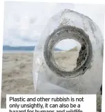  ??  ?? Plastic and other rubbish is not only unsightly, it can also be a hazard for humans and wildlife