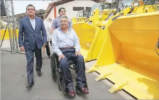  ?? CORTESÍA ?? Evento. Ayer, el presidente Moreno realizó el anunció en un evento de entrega de maquinaria, en Guayaquil.