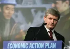  ?? LYLE STAFFORD/REUTERS FILE PHOTO ?? Criticisms of advertisin­g by Stephen Harper’s Conservati­ve government, including the Economic Action Plan campaigns, are behind the new rules.