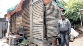  ??  ?? LEFT: Pammy Govender stands outside her home.
BELOW: Mildred Saliwa wants government to intervene and take their plight seriously.
BOTTOM: Nonhlanhla Makhoba, who feels let down by government, prepares pap for her children.