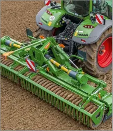  ?? ?? THE LATEST Rotamix power harrow from Amazone has been super-sized to 6m