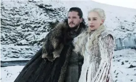  ?? ?? Just a press shot? Or is Patrick lying again … Kit Harington as Jon Snow and Emilia Clarke as Daenerys Targaryen in Game of Thrones. Photograph: AP