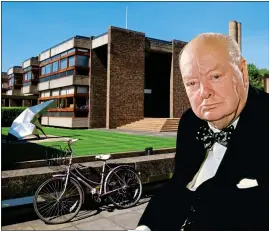  ??  ?? HONOURED: Churchill College was named after wartime leader Sir Winston