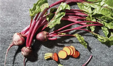  ?? STACY ZARIN GOLDBERG For The Washington Post ?? Beets are great raw, roasted, pickled and even juiced to color desserts.
