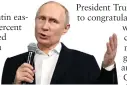  ??  ?? Putin: Six more years