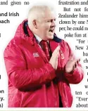  ??  ?? British and Irish Lions coach Warren Gatland before the match against New Zealand All Blacks on Saturday. (Reuters)