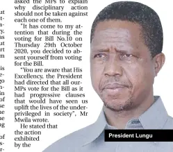  ??  ?? President Lungu