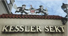  ??  ?? Above: the Kessler logo depicts two waiters, referred to in the past as ‘piccolos’