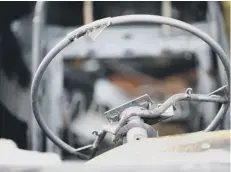  ?? ?? The remains of a steering wheel following an arson in Tollgate, Bretton.