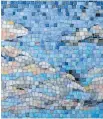  ?? SARA BALDWIN/NEW RAVENNA/THE ASSOCIATED PRESS ?? Clouds, a handmade mosaic, is part of the Sea Glass Collection by Sara Baldwin.