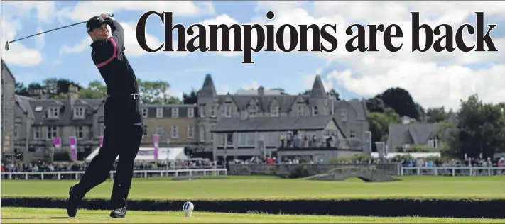  ?? Pictures: SNS Group. ?? Tiger Woods tees off during the Open at St Andrews in 2010. The American won the championsh­ip at the Fife course in 2000 and again five years later.