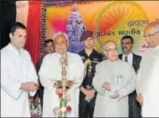  ?? HT FILE ?? (From left) Congress vicepresid­ent Rahul Gandhi and Bihar chief minister Nitish Kumar with President Pranab Mukherjee at a function in Bihar in April this year.