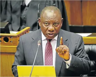  ?? /Reuters ?? Action: President Cyril Ramaphosa has launched a corruption crackdown since replacing Jacob Zuma in February. Several investigat­ions into government and private companies have started.