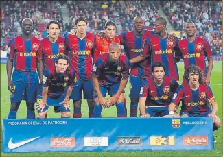  ?? FOTO: C. CHAVES ?? La última alineación con una media exenta de canteranos antes del último Atlético-Barça