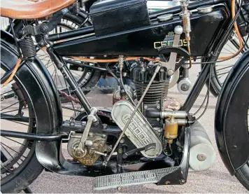  ??  ?? Above & right: Spot the difference­s between 1921 and 1923 models (no points for noticing that one used belt drive while the other was by chain)